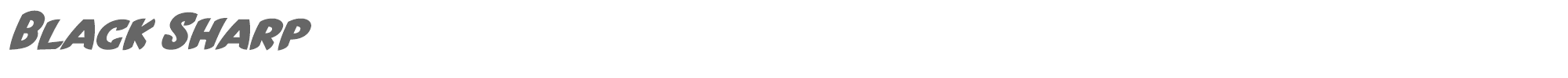 Sample characters Black Sharp Font